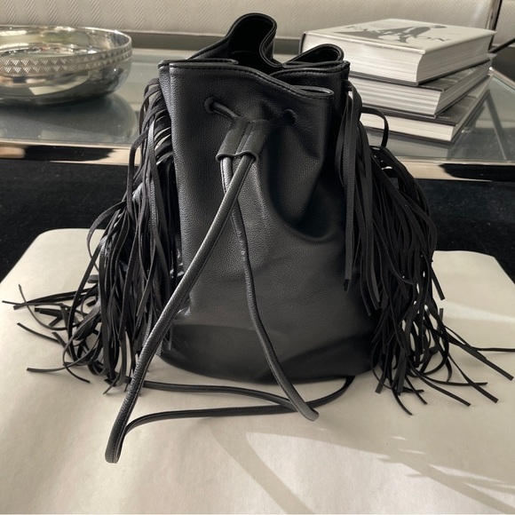Victoria Secret Fringe Black Backpack Brand New with Tags - Picture 4 of 8